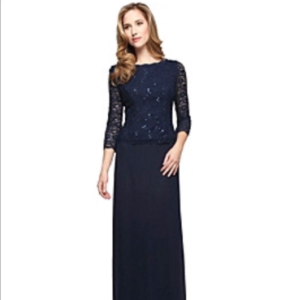 Alex Evenings Formal Gown with Lace and Sequin